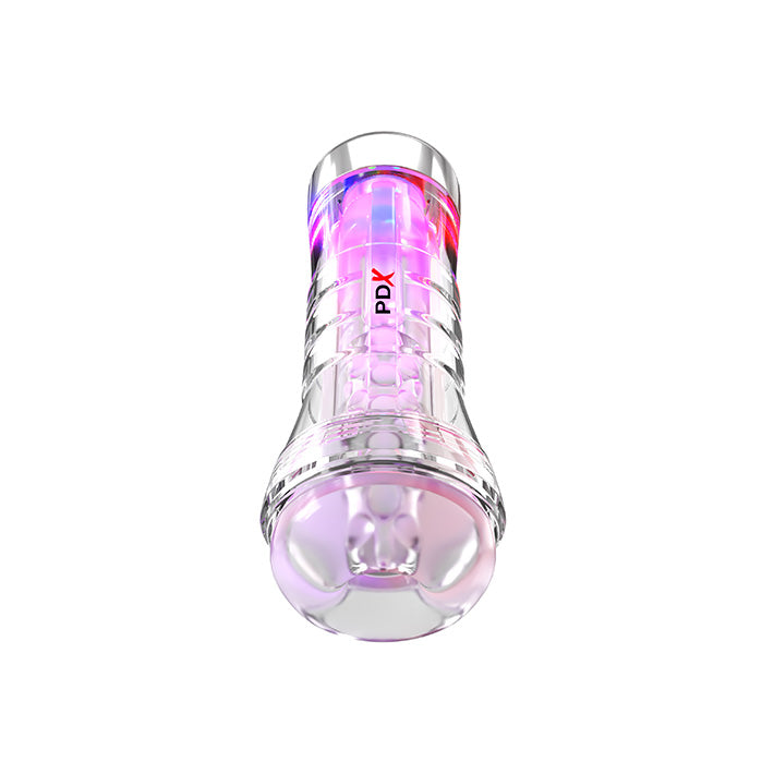 PDX Elite ViewTube XXL See-Thru EZ-Grip LED Stroker Lovers PDX Elite ViewTube XXL See-Thru EZ-Grip LED Stroker Lovers