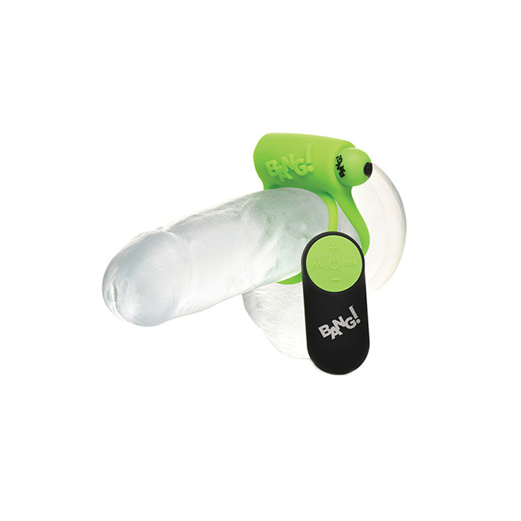Bang! Glow-in-the-Dark Vibrating Cock Ring with Remote Lovers Bang! Glow-in-the-Dark Vibrating Cock Ring with Remote Lovers
