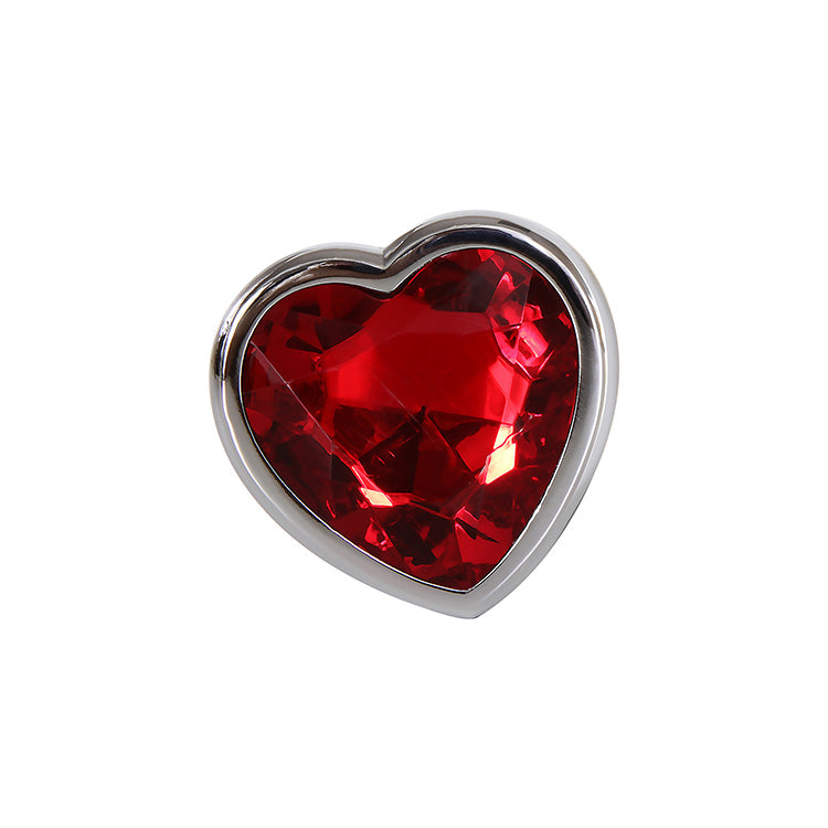 Small Red Heart Gemstone Anal Plug –