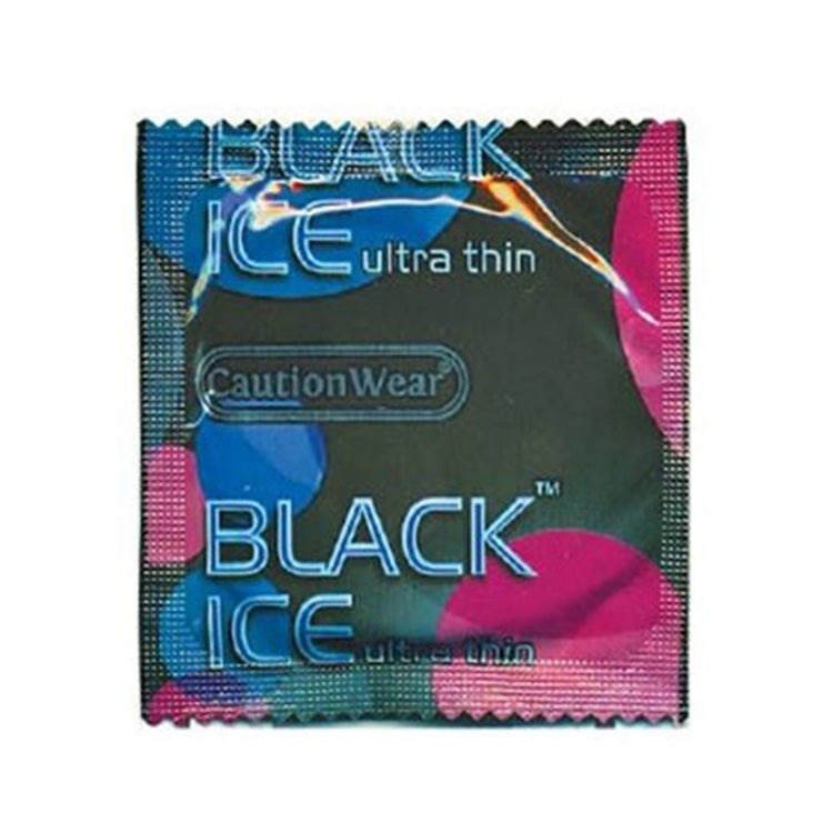 Caution Wear Black Ice Ultra Thin Condoms