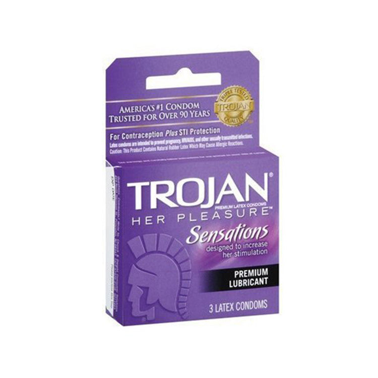 Trojan Her Pleasure 3pk Lovers Trojan Her Pleasure 3pk Lovers