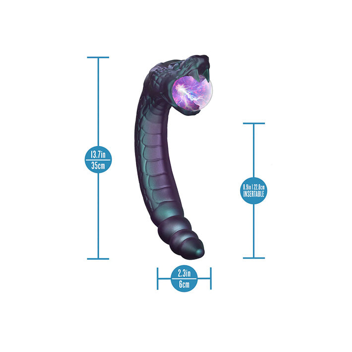 Rattle Snake Dual-Ended Fantasy Vibrator With Mystical Plasma Globe  Lovers
