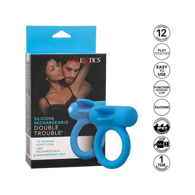 Double Trouble Vibrating Cock Ring Lovers Double Trouble Vibrating Cock Ring Lovers