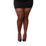 Dreamgirl_Sheer_Thigh_High_with_Stay_Up_Lace_Top_Brown_Plus_Front