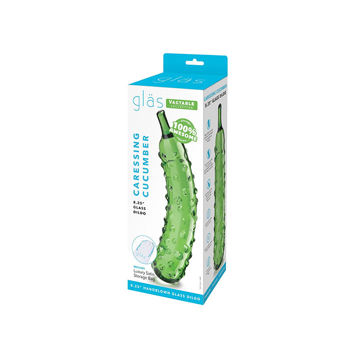 Caressing Cucumber 8.25in Glass Dildo Lovers Caressing Cucumber 8.25in Glass Dildo Lovers