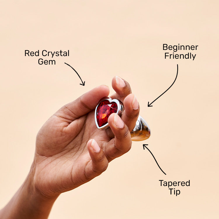 Lovers Heart Gemstone Anal Plug Lovers Heart Gemstone Anal Plug