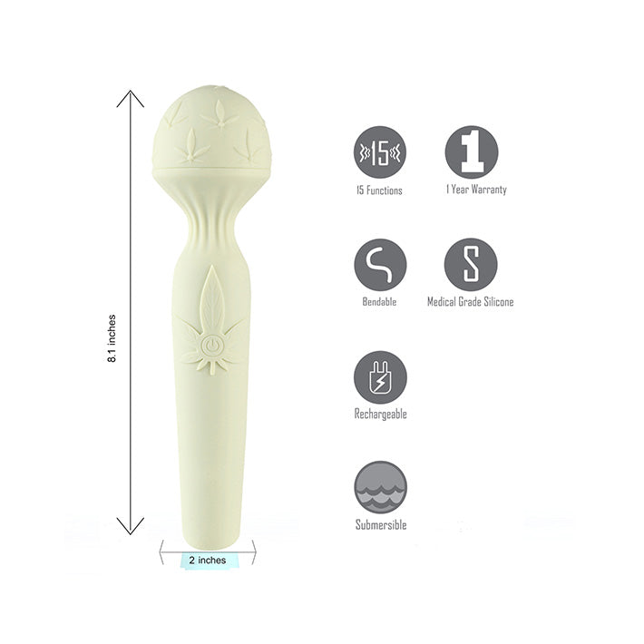 Marlie 420 Leaf Wand Vibrator Lovers Marlie 420 Leaf Wand Vibrator Lovers