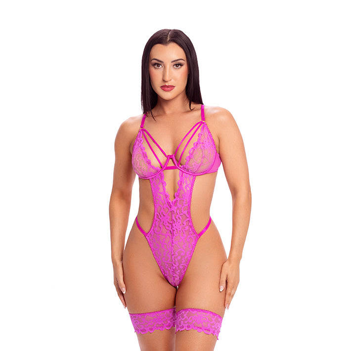 Genesis Lace Teddy & Garters