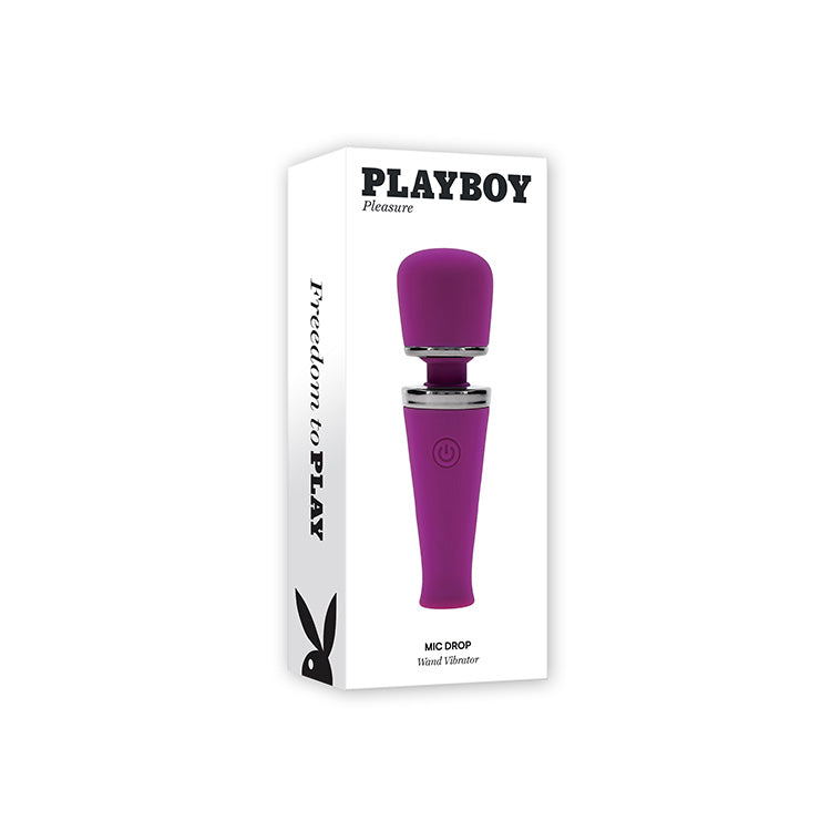 Playboy Pleasure Mic Drop Mini Wand Vibrator Lovers Playboy Pleasure Mic Drop Mini Wand Vibrator Lovers