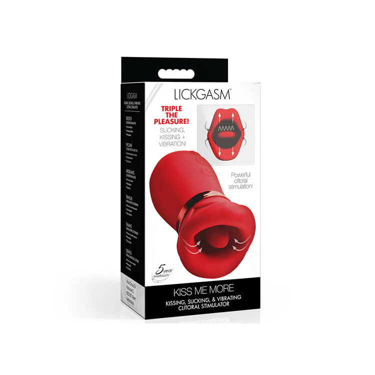 Lickgasm Kiss Me More Sucking & Vibrating Clitoral Stimulator Lovers Lickgasm Kiss Me More Sucking & Vibrating Clitoral Stimulator Lovers