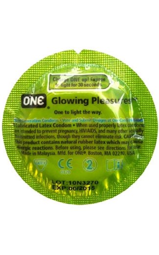 One Glowing Pleasure Condom Bulk