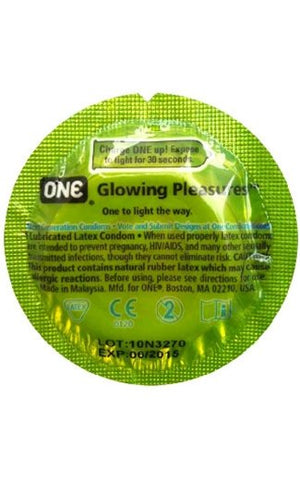 One Glowing Pleasure Condom Bulk