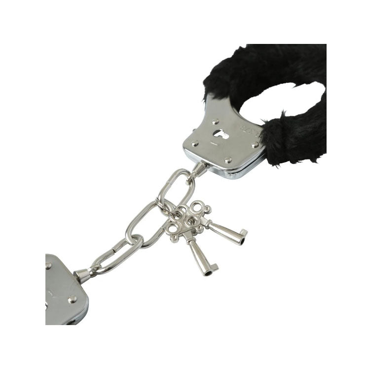 Sex & Mischief Black Furry Handcuffs