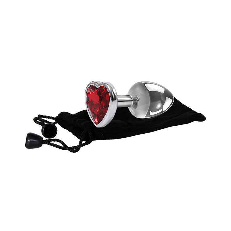 Small Red Heart Gemstone Anal Plug Lovers Small Red Heart Gemstone Anal Plug Lovers