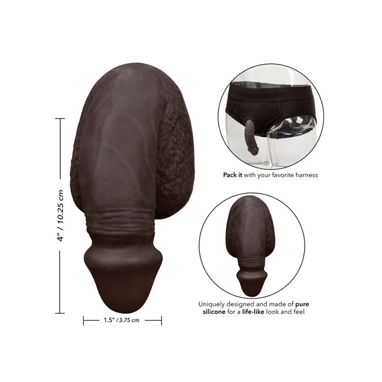 Cal_Exotics_Packer_Gear_4in_Silicone_Packing_Penis_Black_Details