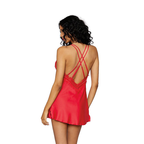 Dreamgirl_Lipstick_Red_Satin_Chemise_Front