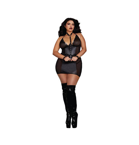 Mesh Studded Chemise with Optional Restraints