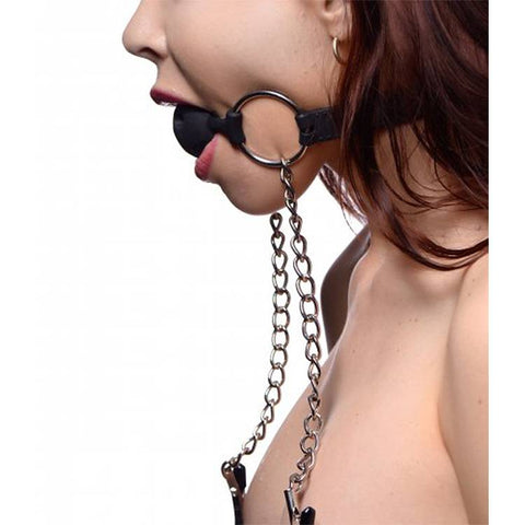 Ball Gag with Clamps
