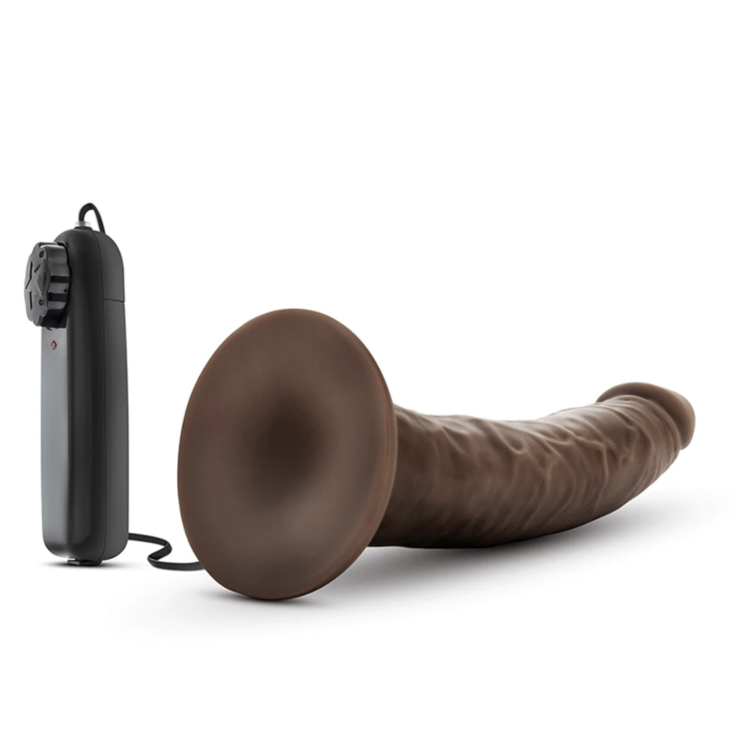 Realistic Vibrating 7" Chocolate Dildo