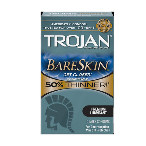 Trojan Bareskin Condom - 10 pack